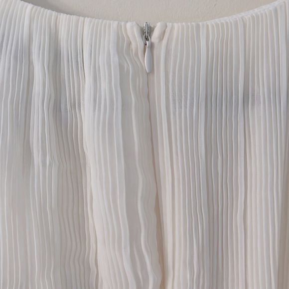 ZARA Cream Crinkly Midriff Cut Out Midi Dress M NWT - Picture 12 of 16